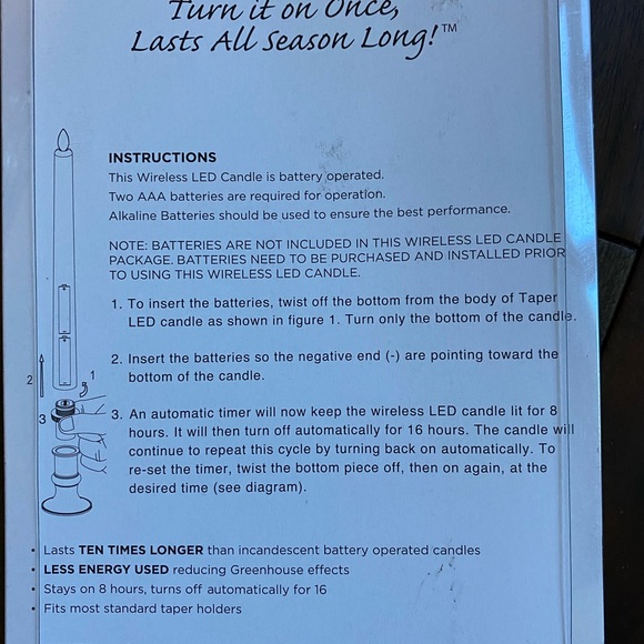 Wireless LED Candle 12 Inch - Picture 5 of 5